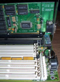 The BIOS chip is blocking two ISA slots