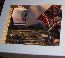 The acrylic glass in the top of the case