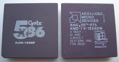 AMD 5x86-P75 and Cyrix 5x86-100GP